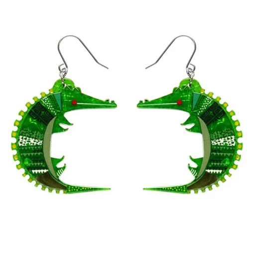 Erstwilder A Crocodile Named Growl Drop Earrings* Earrings