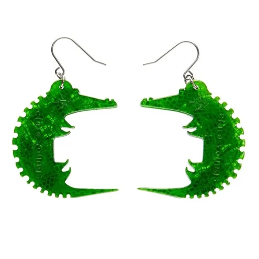 Erstwilder A Crocodile Named Growl Drop Earrings* Earrings
