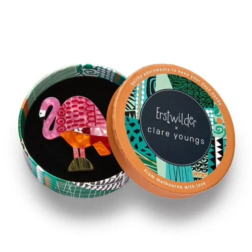 Erstwilder A Flamingo Named Honk Brooch* Brooches
