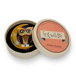 Erstwilder A Moon With View Owl Brooch* Brooches
