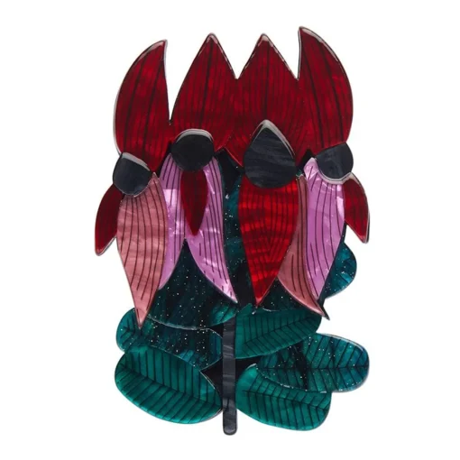 Erstwilder A Pleasing Desert Pea Brooch* Brooches