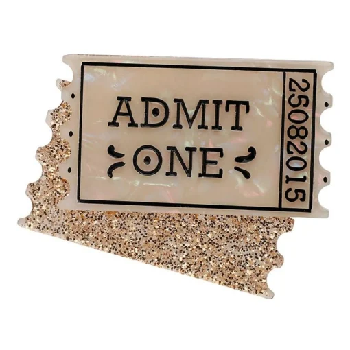 Erstwilder Admit One Ticket Brooch* Brooches