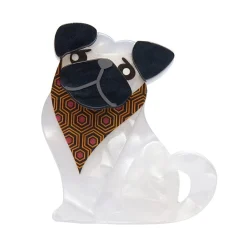 Erstwilder Adoring Polly Pug Mini Brooch* Brooches