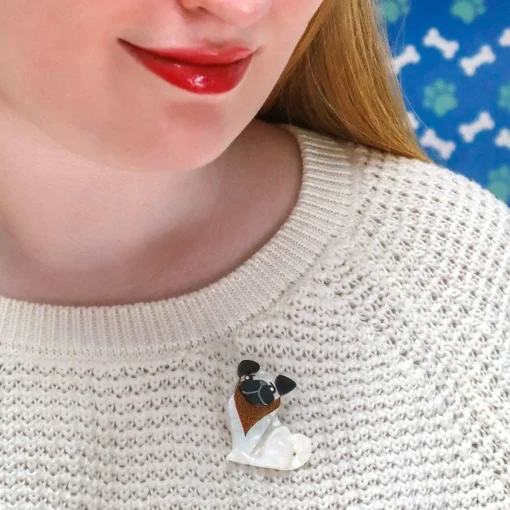 Erstwilder Adoring Polly Pug Mini Brooch* Brooches