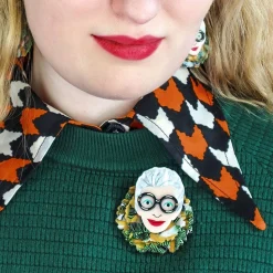 Erstwilder Adorned In Feathers Iris Brooch* Brooches