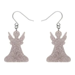 Erstwilder Angel Glitter Drop Earrings - Silver* Essential Earrings