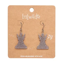Erstwilder Angel Glitter Drop Earrings - Silver* Essential Earrings