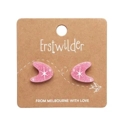 Erstwilder Atomic Boomerang Glitter Stud Earrings - Pink* Essential Earrings