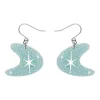 Erstwilder Atomic Boomerang Glitter Drop Earrings - Blue* Essential Earrings