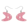 Erstwilder Atomic Boomerang Glitter Drop Earrings - Pink* Essential Earrings