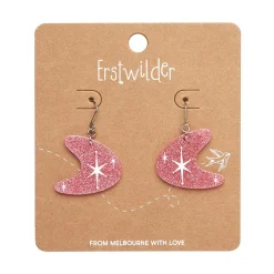 Erstwilder Atomic Boomerang Glitter Drop Earrings - Pink* Essential Earrings