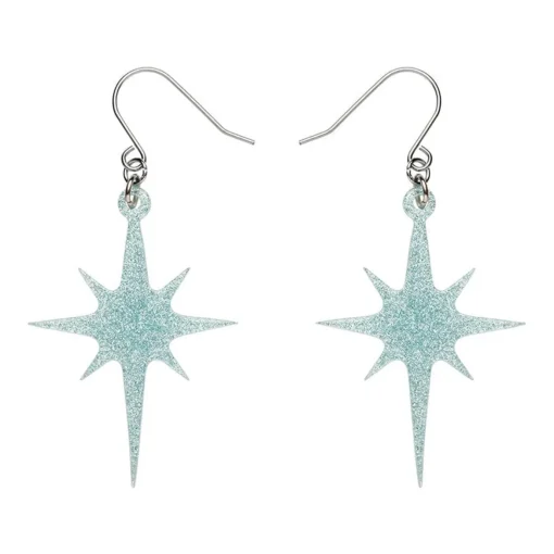 Erstwilder Atomic Star Glitter Drop Earring - Blue* Essential Earrings