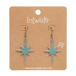 Erstwilder Atomic Star Glitter Drop Earring - Blue* Essential Earrings