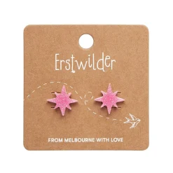 Erstwilder Atomic Star Glitter Stud Earring - Pink* Essential Earrings