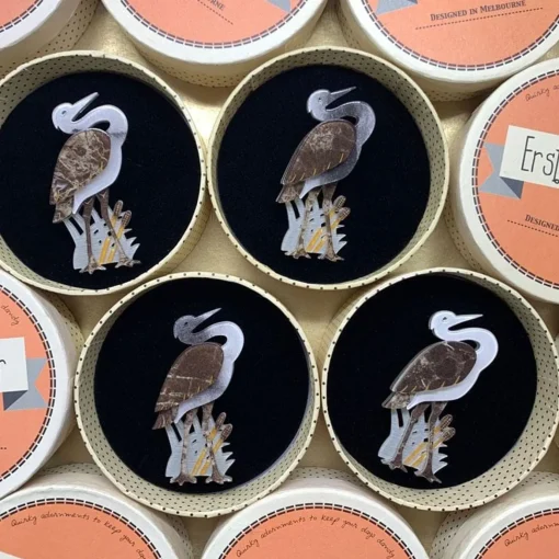 Erstwilder Avian Adore Heron Brooch* Brooches