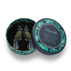 Erstwilder Bella The Black Cockatoo Drop Earrings* Earrings