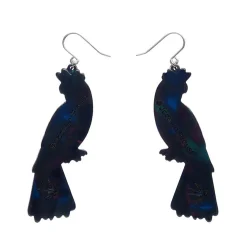 Erstwilder Bella The Black Cockatoo Drop Earrings* Earrings