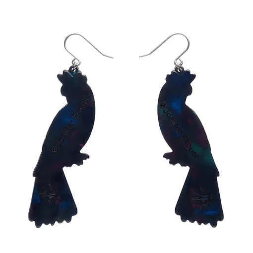 Erstwilder Bella The Black Cockatoo Drop Earrings* Earrings