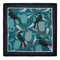 Erstwilder Bella The Black Cockatoo Square Scarf* Scarves