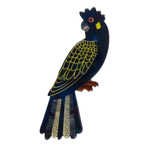 Erstwilder Bella The Black Cockatoo Brooch* Brooches