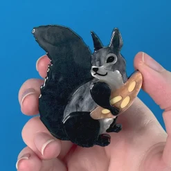 Erstwilder Bellisimo Black Squirrel Brooch* Brooches