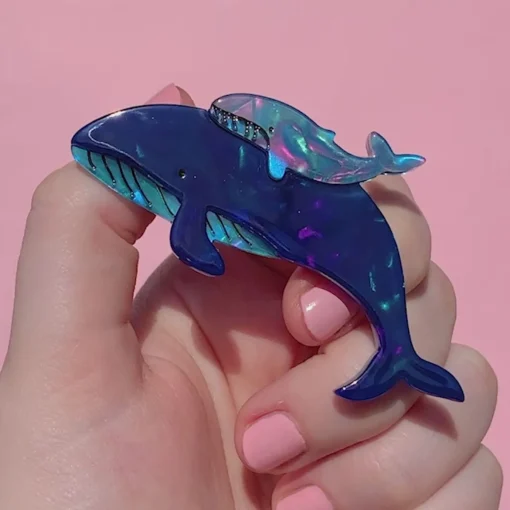 Erstwilder Benevolent Behemoths Blue Whale Brooch* Brooches