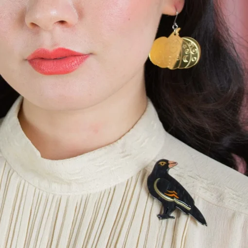 Erstwilder Black As Night Brooch* Brooches