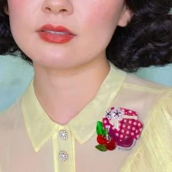 Erstwilder Black Cherry Bounce Brooch* Brooches