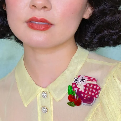 Erstwilder Black Cherry Bounce Brooch* Brooches
