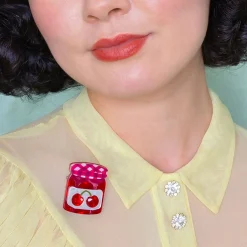 Erstwilder Black Cherry Precious Preserve Mini Brooch* Brooches
