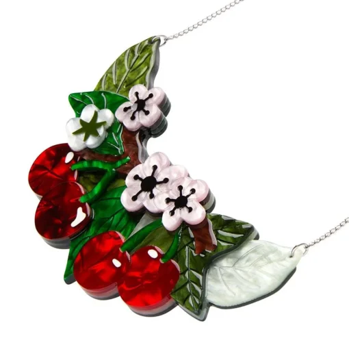 Erstwilder Blossoming Cherries Statement Necklace* Necklaces