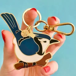 Erstwilder Blue Jay Way Key Ring* Enamel Key Rings