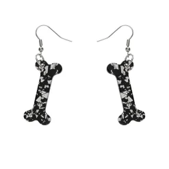 Erstwilder Bones Chunky Glitter Resin Drop Earrings - White* Essential Earrings