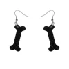 Erstwilder Bones Glitter Resin Drop Earrings - Black* Essential Earrings