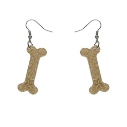 Erstwilder Bones Glitter Resin Drop Earrings - Gold* Essential Earrings