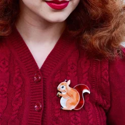 Erstwilder Bright-Eyed And Bushy Tailed Brooch* Brooches