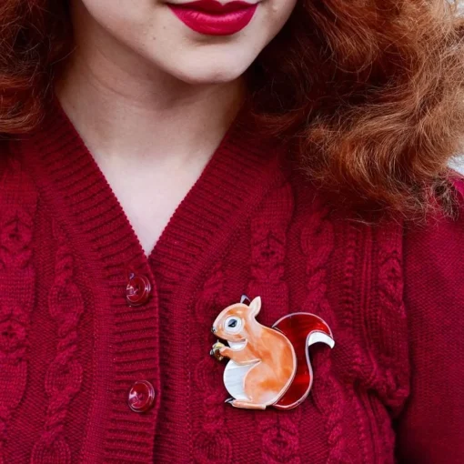 Erstwilder Bright-Eyed And Bushy Tailed Brooch* Brooches