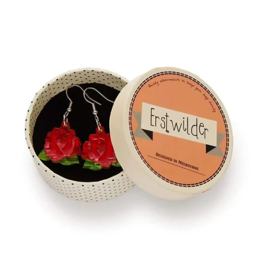 Erstwilder Budding Romance Rose Drop Earrings* Earrings