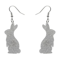 Erstwilder Bunny Glitter Resin Drop Earrings - Silver* Essential Earrings