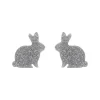 Erstwilder Bunny Glitter Resin Stud Earrings - Silver* Essential Earrings