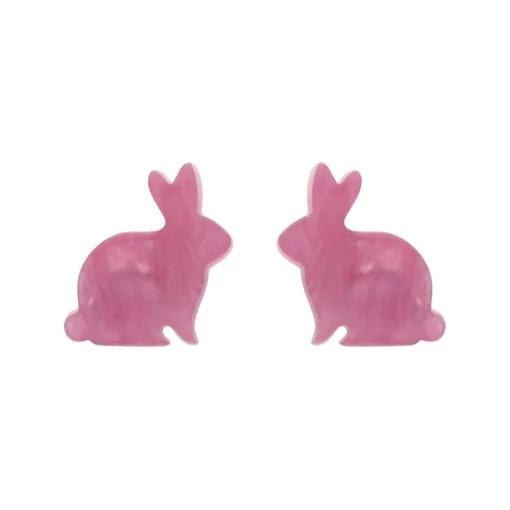 Erstwilder Bunny Ripple Resin Stud Earrings - Mauve* Essential Earrings