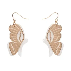 Erstwilder Butterfly Textured Resin Drop Earrings - White* Essential Earrings