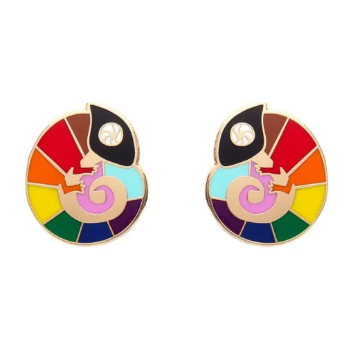 Erstwilder Carmel'S Colourful Chameleon Enamel Stud Earrings* Enamel Earrings