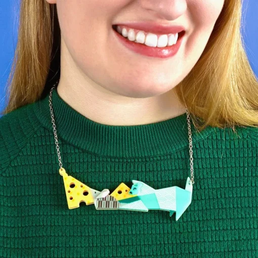 Erstwilder Cat And Mouse Necklace* Necklaces