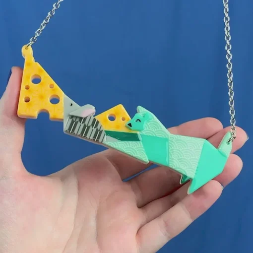 Erstwilder Cat And Mouse Necklace* Necklaces