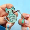Erstwilder Cat Got Your Tongue Enamel Pin* Enamel Pins