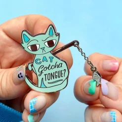 Erstwilder Cat Got Your Tongue Enamel Pin* Enamel Pins