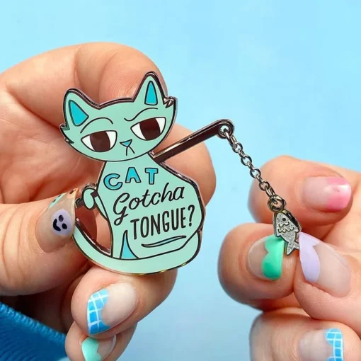 Erstwilder Cat Got Your Tongue Enamel Pin* Enamel Pins