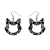 Erstwilder Cat Head Chunky Glitter Resin Drop Earrings - Silver* Essential Earrings
