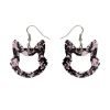 Erstwilder Cat Head Chunky Glitter Resin Drop Earrings - Pink* Essential Earrings
